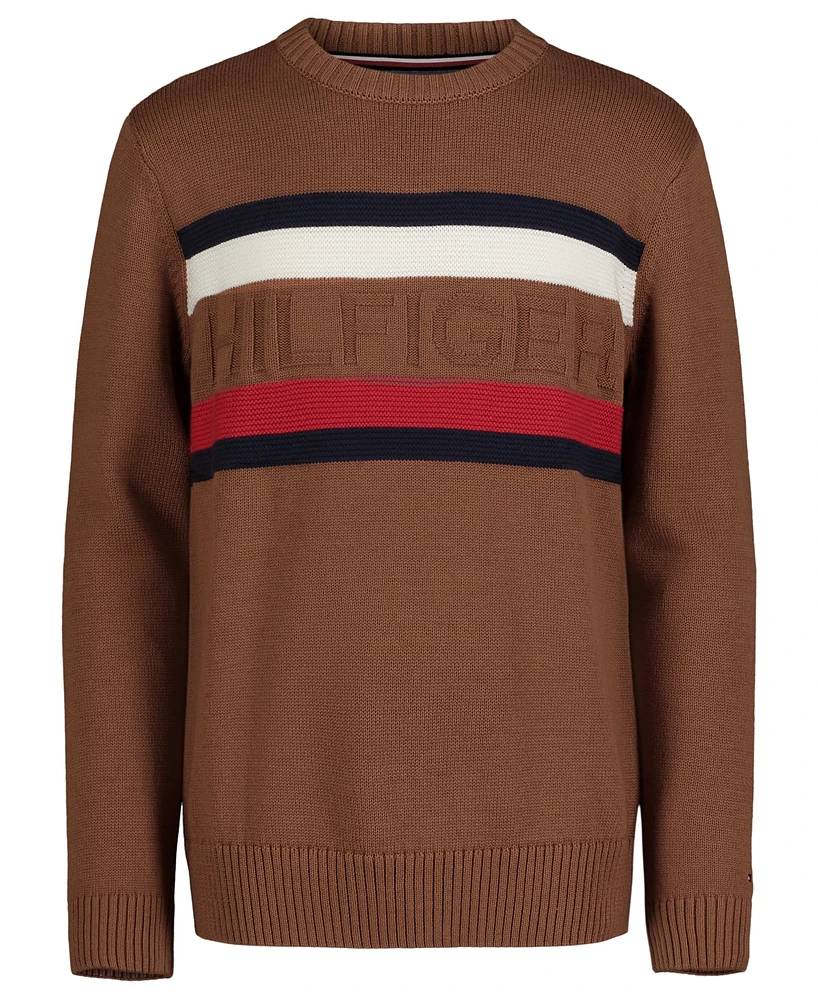 Tommy Hilfiger Toddler and Little Boys Ottoman Stripe Crewneck Sweater