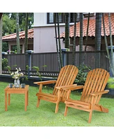Vebreda 3 Pieces Adirondack Conversation Sets with Widened Armrest