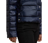 Lauren Ralph Women's Snap-Front Stand-Collar Packable Coat