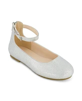 Kenneth Cole Little Girls Daisy Ethel Silver Ballet Flat