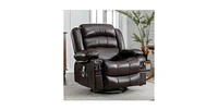 Slickblue Massage Swivel Rocker Recliner Chair with Vibration and Heat Ergonomic Lounge Chair for Ultimate Comfort