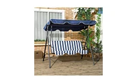 Slickblue 3-Seat Outdoor Porch Swing – Comfortable Patio Swing for Relaxation, Perfect for Gardens and Backyards