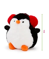 Geoffrey's Toy Box 6" Winter Penguin with Earmuffs Plush Toy