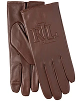 Lauren Ralph Raised Logo Leather Touch Gloves