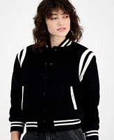 And Now This Women's Varsity Striped Bomber Jacket