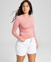 And Now This Women's Long-Sleeve Seamless Crewneck Top