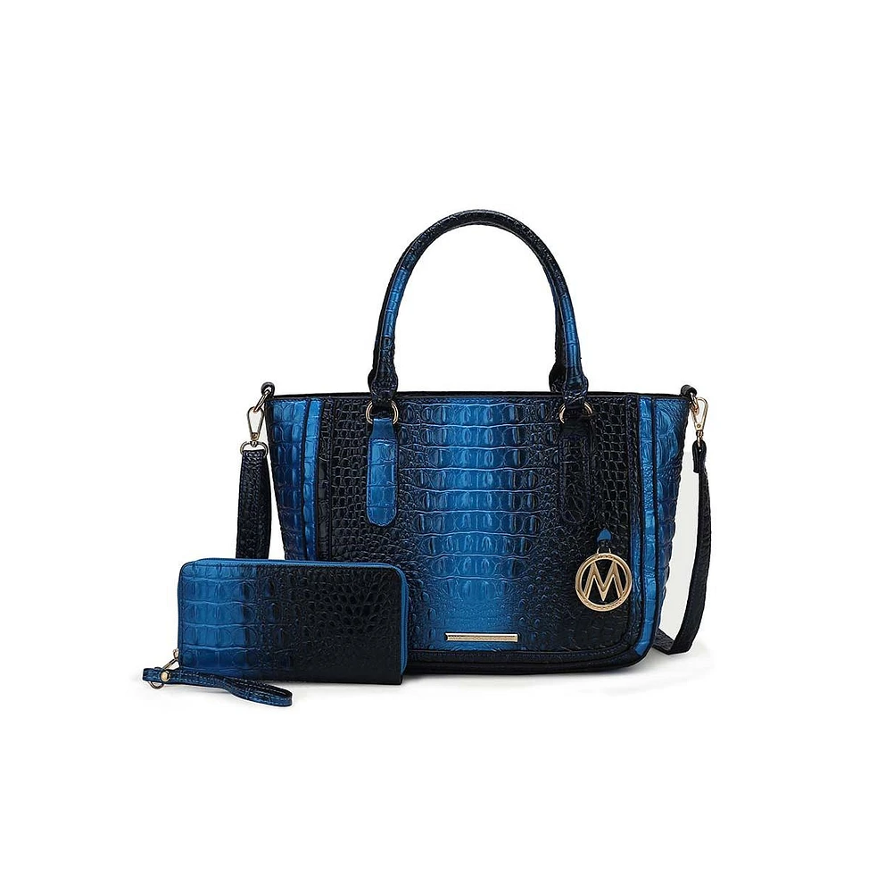 Mkf Collection Aphelia Croc-Embossed Tote Handbag by Mia K