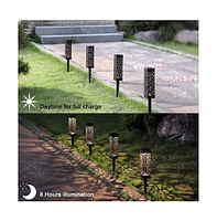 Maggift Solar Led Garden Lights for, Automatic Led Halloween Christmas Decorative Landscape Lighting 6-Pack