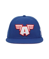 Marvel Men's Universe Captain America A Logo Blue Snapback Hat-osfa