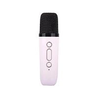 Supersonic Mini Bluetooth Karaoke Speaker with Wireless Mic - White