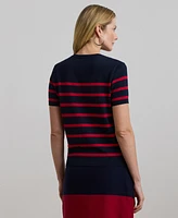 Lauren Ralph Lauren Women's Striped Short-Sleeve Sweater