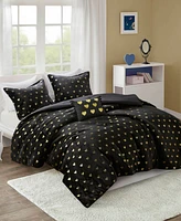 Mi Zone Rosalie Metallic Heart -Pc. Comforter Set