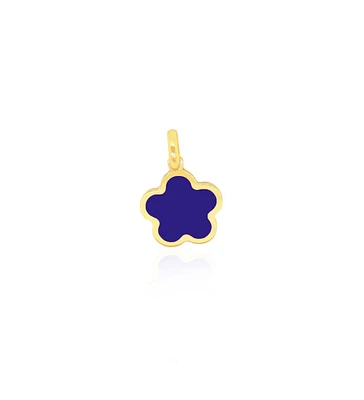 The Lovery Lapis Flower Charm 14K Gold 11 millimeters