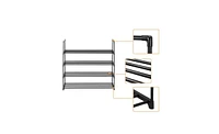 Slickblue 4 Tiers Shoe Rack Shoe Tower Shelf Storage Organizer For Bedroom, Entryway, Hallway, and Closet Black