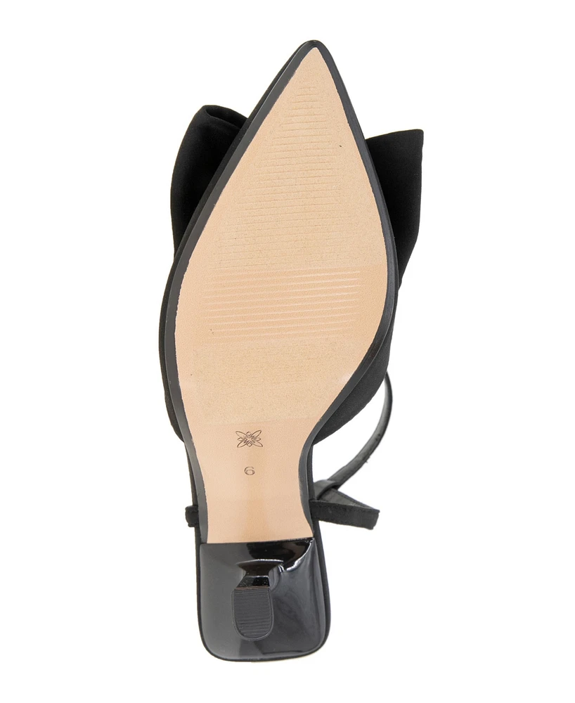 BCBGeneration Women's Ipany Ankle Strap Bow Dress Pumps