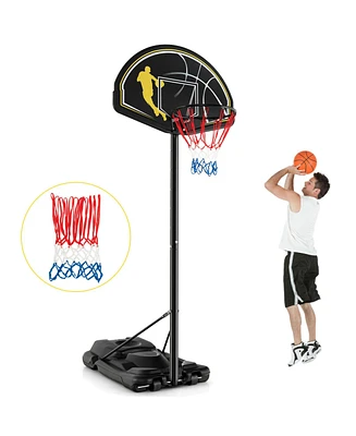 Gouun 4.25-10 Feet Portable Adjustable Basketball Goal Hoop System