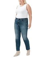 Silver Jeans Co. Plus Suki Mid-Rise Curvy-Fit Straight-Leg