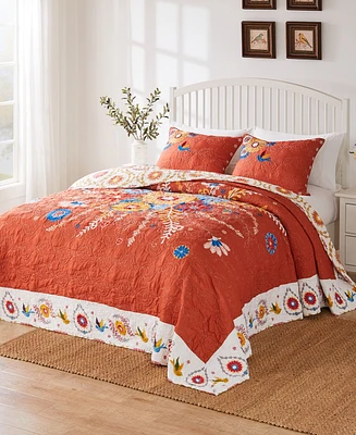 Greenland Home Fashions Topanga 3-Pc. Bedspread Set, Queen