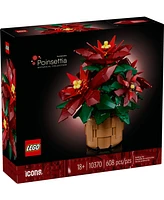 Lego Icons Poinsettia Plant Decor Building Set 10370