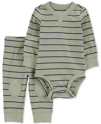 Carter's Baby Boys Striped Bodysuit & Pants, 2 Piece Set