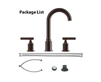 gaomon Bathroom Faucet, Bathroom Sink Faucet, 8 Inch Bathroom Faucet for Sink 3 Hole with Stainless Steel Pop-up Drain for Your Bathroom