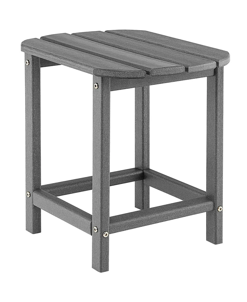 Inolait 18 Inch Weather Resistant Side Table for Garden Yard Patio