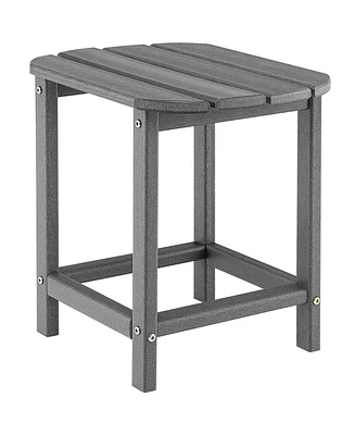 Inolait 18 Inch Weather Resistant Side Table for Garden Yard Patio