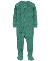 Carter's Baby Boys 1-Piece Dinosaur-Print Thermal Footed Pajamas