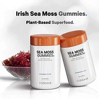 Codeage Irish Sea Moss Gummies Supplement - 300mg Irish Sea Moss Extract Equivalent to 3,000mg of Raw Sea Moss Powder - Delicious Strawberry Flavor