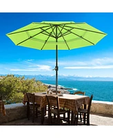 Yescom 10 Ft 3 Tier Patio Umbrella with Crank Handle Push to Tilt Yard Outdoor