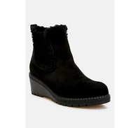 London Rag Thunderhoof Faux Fur Lined Chelsea Boots