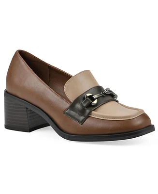 White Mountain Women's Nacho Heeled Loafers