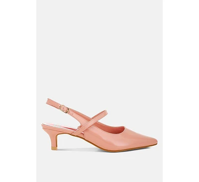 Rag & Co Abloom Kitten Heel Slingback Sandals