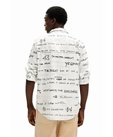 Desigual Men's Long-sleeve shirt with lettering