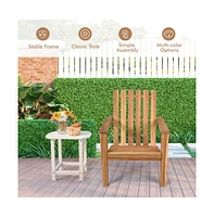 Givimo Outdoor Patio Acacia Wood Adirondack Lounge Armchair