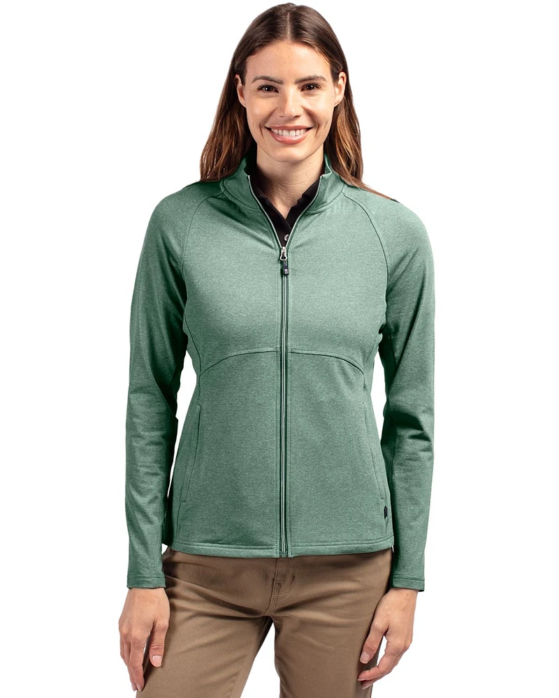 CutterBuck Women's Cutter Buck Adapt Eco Knit Heather Recycled Full Zip Jacket