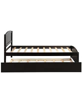 Slickblue Twin Platform Bed with Trundle for Space-Saving Sleep Solutions