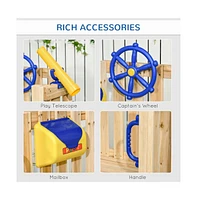 Slickblue Wooden Swing Set with Toddler Slide – Safe and Sturdy Outdoor Playset for Young Children, Perfect for Backyard Fun