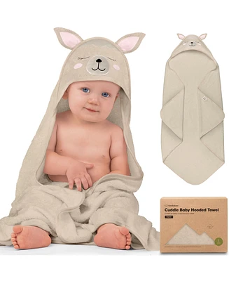 KeaBabies Cuddle Baby Hooded Towel, Organic Bath Towels, Beach Towel for Newborn