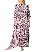 Ellen Tracy Women's Printed V-Neck Caftan Nightgown