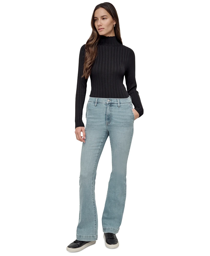 Dkny Jeans Petite High-Rise Flare-Leg