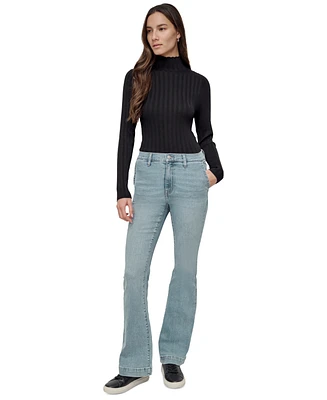 Dkny Jeans Petite High-Rise Flare-Leg