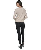 Dkny Jeans Petite Embellished Trim Sweater Top