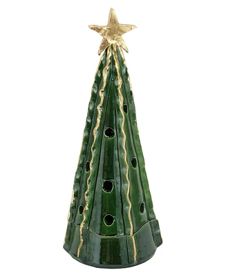 Vietri Foresta Large Tree with Ribbon Gold Star