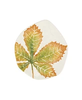 Vietri Autunno Chestnut Leaf Salad Plate