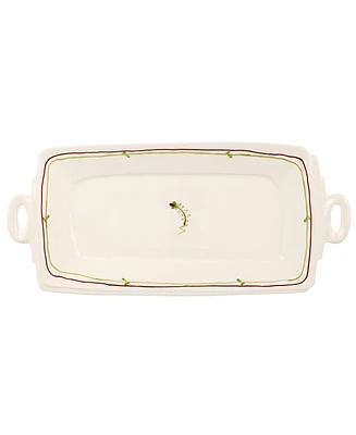 Vietri Lastra Fiori di Bosco Handled Rectangular Platter