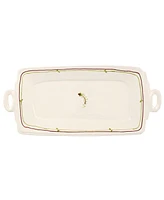 Vietri Lastra Fiori di Bosco Handled Rectangular Platter