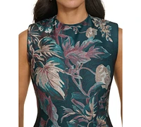 Calvin Klein Women's Floral-Print Sleeveless Sheath Dress