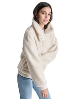 Dkny Jeans Women's Sherpa Fleece Bomber Jacket