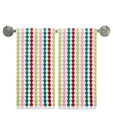 Nicole Miller Jolly Dot 2-Pack Cotton Hand Towel Set, 28" x 16"